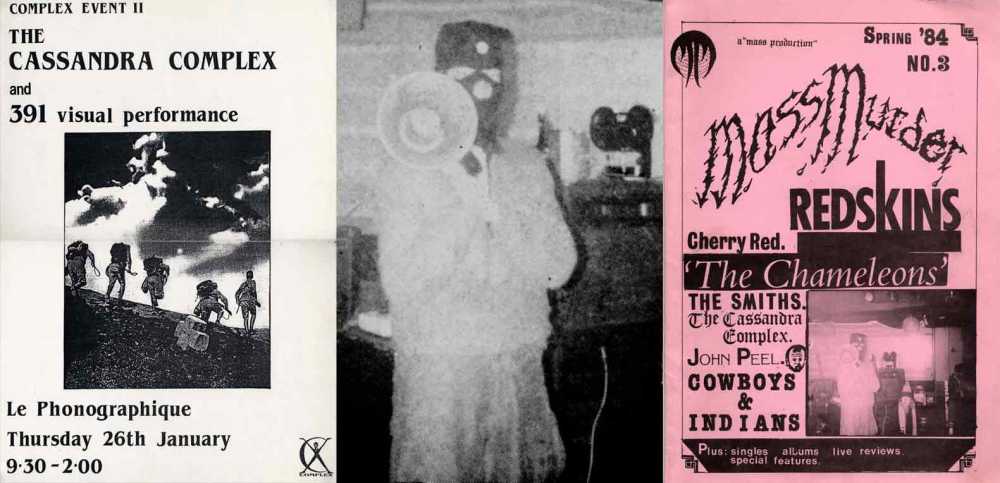 391 live performance, Le Phonographique Club, Leeds, 1984.